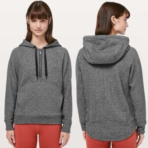 Lululemon catch a moment hoodie heathered speckled black $118